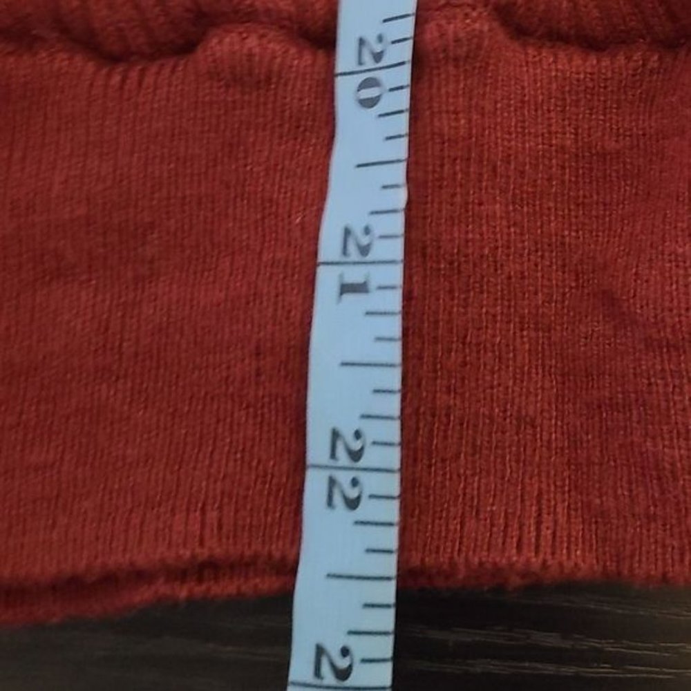 Leith?Burgundy?Wrap Style Ribbed Sweater L - Picture 6 of 8